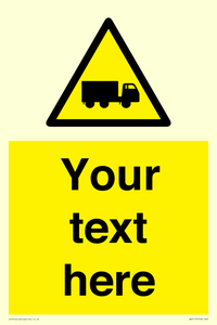 Custom Lorry Hazard Sign